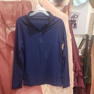 Woman's Blue Long Sleeve, Soft Workout Jacket